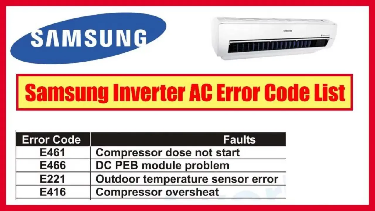 Samsung Inverter Ac Error Code List Fully4world